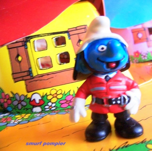 20465 schtroumpf pompier smurf - pompier,