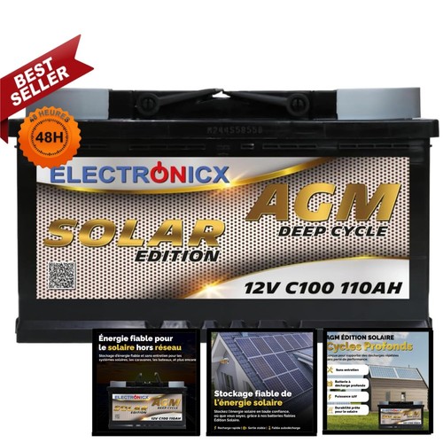 Batterie agm solaire - batterie, 110ah