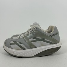 MBT Toning M. Walk Silver Women 8.5 White Toning Rocker Fitness Athletic Shoes