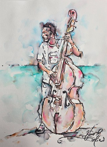 Peinture originale musicien - de,