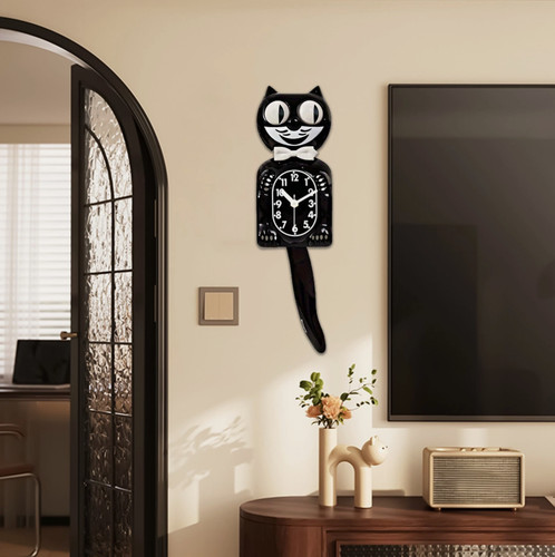 Timeless black kit cat - kit, clock