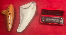 ANCIEN SIFFLET OCARINA ET HARMONICA HOHNER