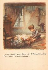 CPA Illustrator Poulbot - We do not sleep well in the hospital the beds are too soft 