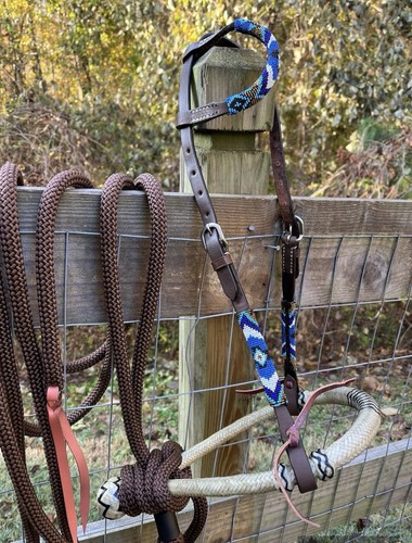 Bitless hackamore rawhide - hackamore,