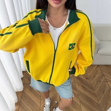 Sweat couleur brésil à col