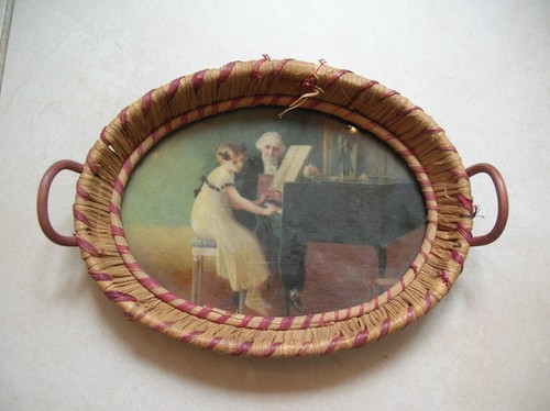Plateau avec enfant piano - plateau,