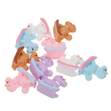  Lot de 10 figurines miniatures de chevaux à bascule – Cheval à bascule licorne