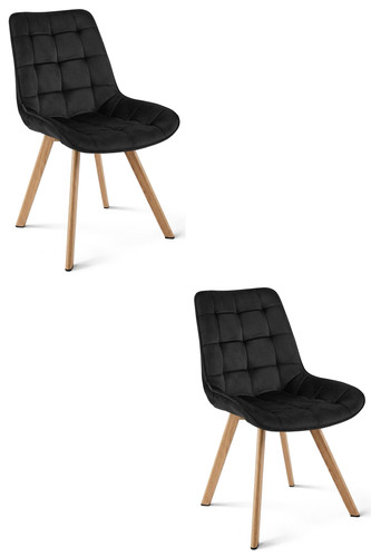 Fauteuil soria velours noir - -,