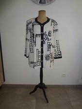 50 52 VESTE CHIC FLUIDE LONG 82 CM BOUTONS BLAZER BOLERO  	 TRES SYMPA !!! VESTE