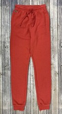 Lacoste Sport Fleece Jogger Mens Size 29 Red Drawstring Pockets Athletic