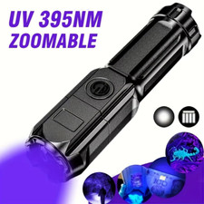 Lampe Torche de poche rechargeable LED UV blacklight Lumière noire Ultraviolet
