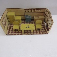 antique dollhouse: NIL M. DEPOSE made kitchen