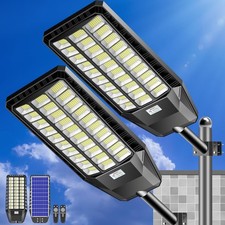 Outdoor Solar Street Lights, Solar Lights IP66 Waterproof Street Light Dusk t...