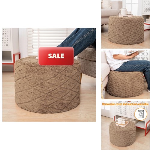 Abunheri fluffy round - round, ottoman