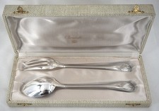 Christofle Malmaison Serving Cutlery, 2 Piece Stew, Silver Metal Near New