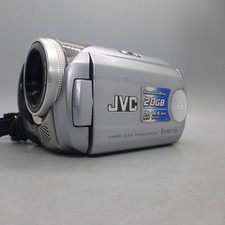 JVC GZ-MG21EK Handheld High Definition Hard Drive Camcorder Silver Tested