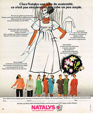 PUBLICITE ADVERTISING 064  1975  NATALYS   robe vetements de grossesse