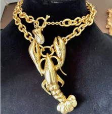 New Schiaparelli Grand Lobster Pendant Necklace