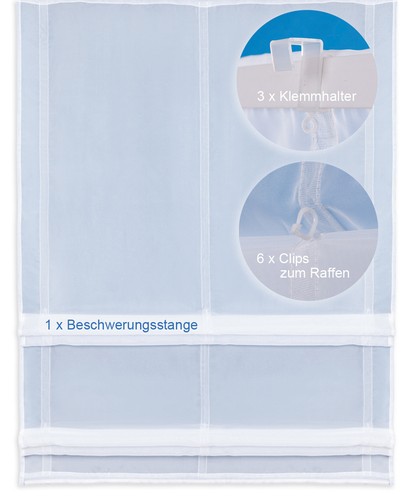 Raffgardine blanc voile rideau - raffgardine,