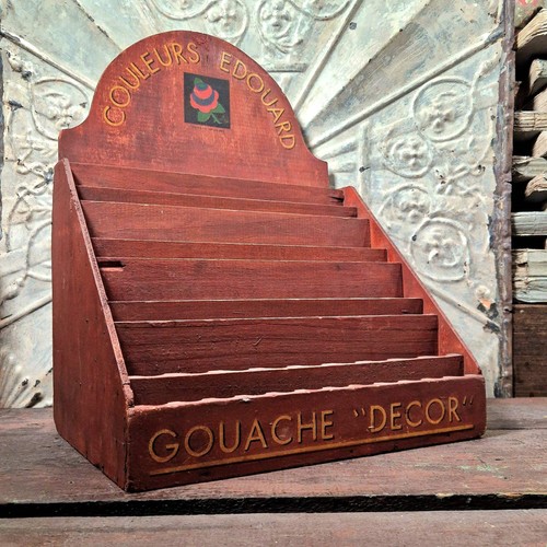 Présentoir ancien couleurs - présentoir,