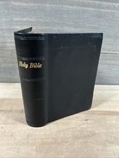 1873 HOLY BIBLE antique POST CIVIL WAR leather AMERICAN BIBLE SOCIETY old
