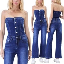 Salopette Jeans Femme Global Costume Jumpsuit Pantalon TooCool ST871