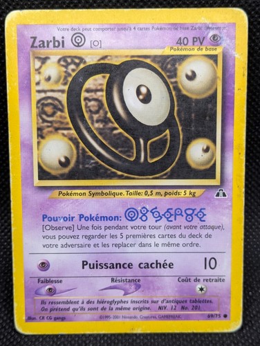 Carte pokemon zarbi neo - -,