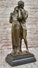 35 LBS Massive 100% Solid Bronze Sculpture Couple Man and Woman Figurine