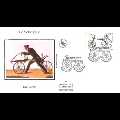Fdc soie le vélocipède - fdc,