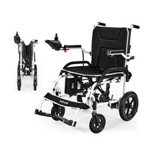 VEVOR Fauteuil Roulant Électrique Pliable Capacité 100 kg 19,3 km Siège 450 mm