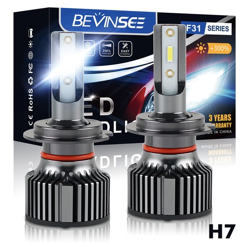 Bevinsee led ampoules phare - bevinsee, h7