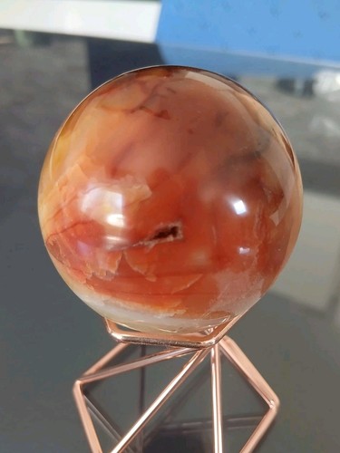 Sphère agate rouge cornaline - sphère,