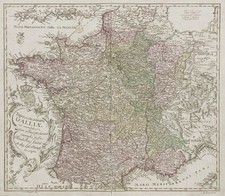 France Carte Map Euler Gravure