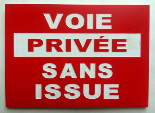 Plaque panneau voie privée - "voie,