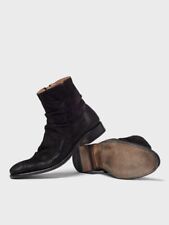 $698 John Varvatos Collection Morrison Sharpei Black Suede Boots 12
