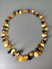 Ancien Collier Paillettes D'ambre Naturel.