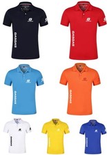 Polo Manches Courtes GasGas Manche Courte T Shirt Col Bouton Moto Trial Unisexe