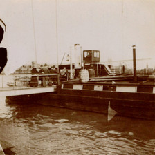 Germany, Cologne, Departure of&#039;a boat, vintage print, ca.1895 vintage pri