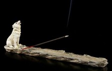 Porte-Encens Loup - Appel Du Troupeau - Figurine Loups Décor Western