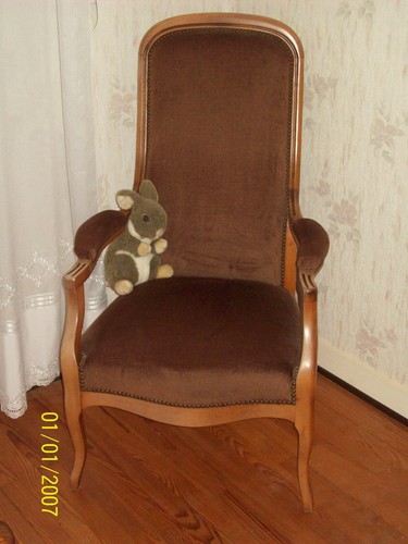 Fauteuil voltaire velours - fauteuil,