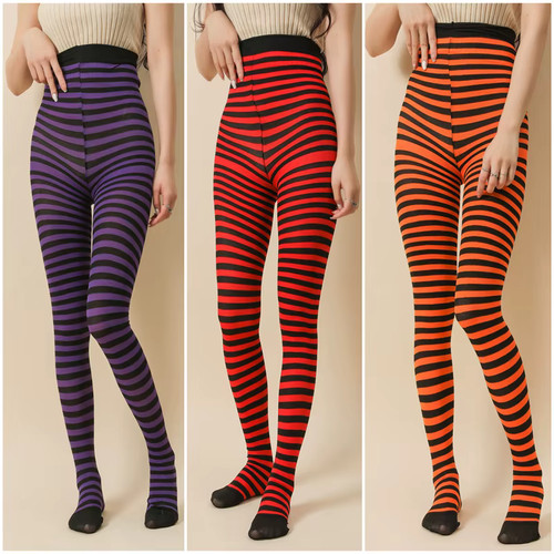 Goth punk striped tights for - punk,