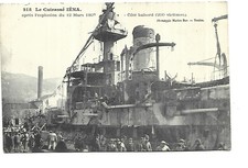 MARINE DE GUERRE TOULON CATASTROPHE DU CUIRASSE IENA 1907 COTE BABORD