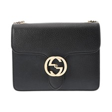 GUCCI Interlocking Shoulder Outlet Item Black/Noir 510304 802000159789000