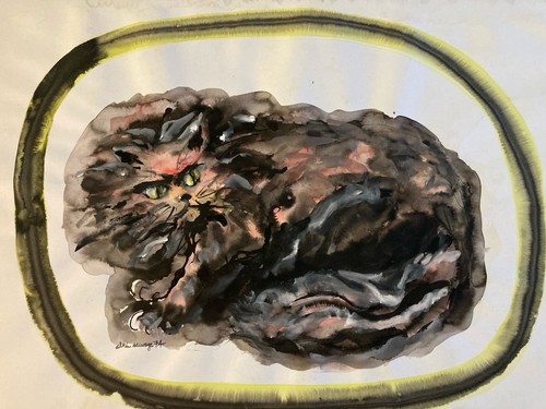 Peinture papier 1971 gouache - peinture,