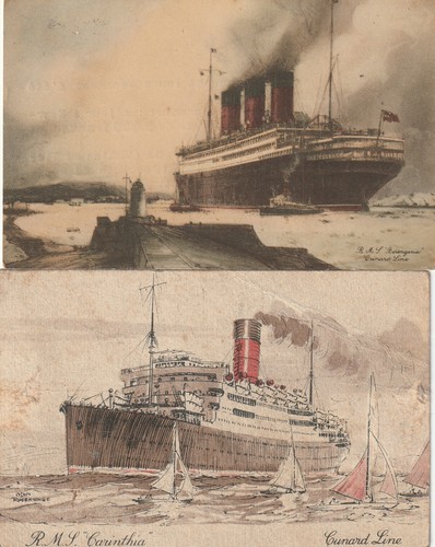 Cpa ligne maritime cunard - 2,