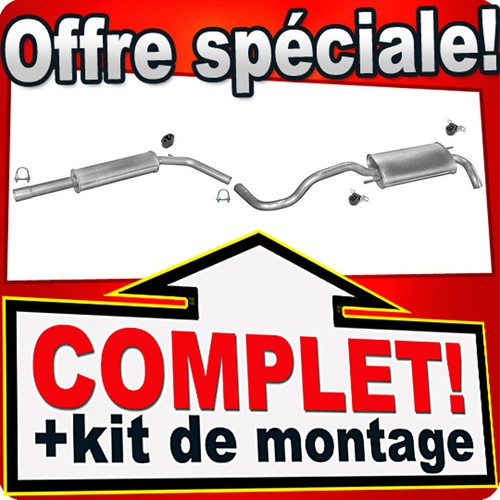 Ligne pot échappement - pot, pour