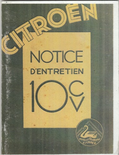 Notice entrtient citroen