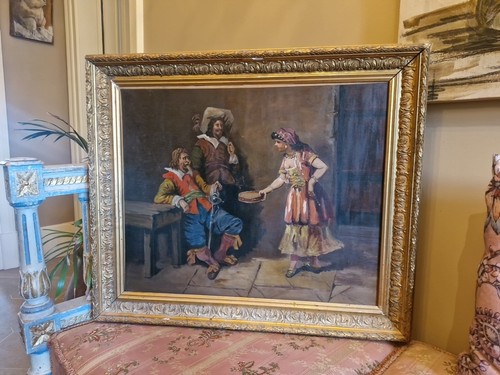 Peinture ancienne encadrée - ancienne,