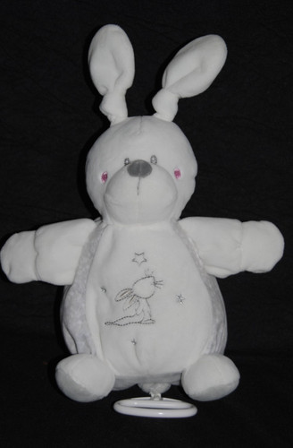 Doudou lapin musical blanc - musical,