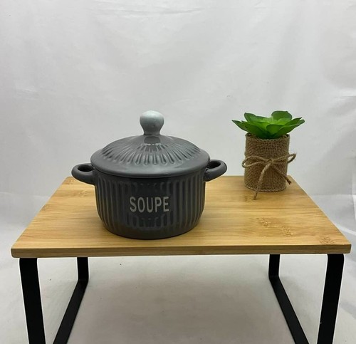 Bol soupe gris crénelé - à,